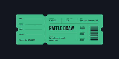 Raffle ticket template, raffle draw ticket template, print ready, raffle ticket, raffle paper voucher, charity, fundraising event ticket template