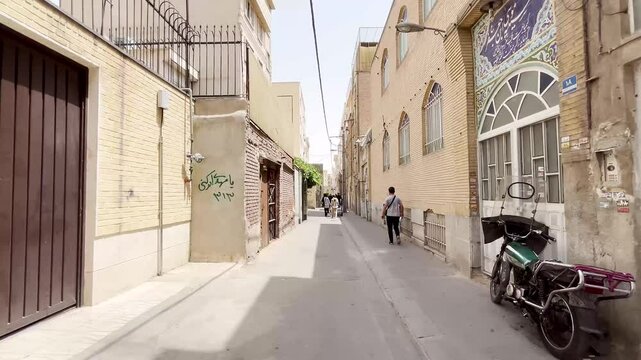 Daily life in a poor neighborhood in Tehran