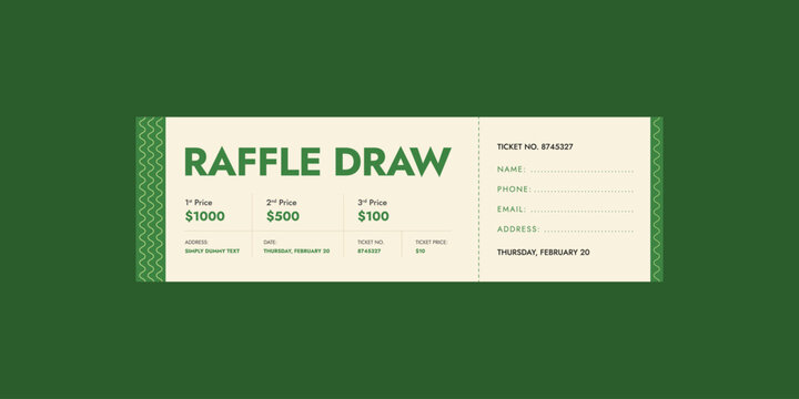 Raffle ticket template, raffle draw ticket template, print ready, raffle ticket, raffle paper voucher, charity, fundraising event ticket template