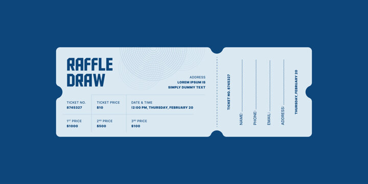 Raffle ticket template, raffle draw ticket template, print ready, raffle ticket, raffle paper voucher, charity, fundraising event ticket template