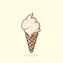 Vector illustration of an ice cream cone