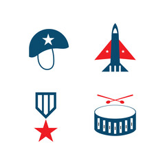 veteran day united states logo and vector template