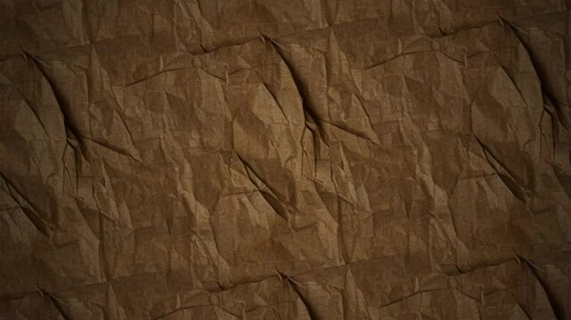 Brown Textured Paper With Natural Crumple Animation