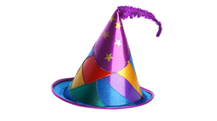 Vibrant Carnival Hat Isolated on Tranasparent Background for Festive Events and Celebrations