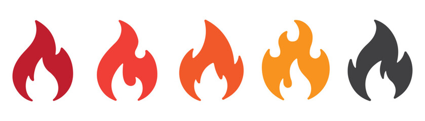 Dynamic Fire Icon Design – Bold Flame Symbol for Alerts, Energy, Heat & Emergency UI