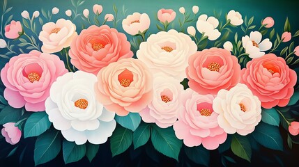 Vibrant pink and white floral arrangement