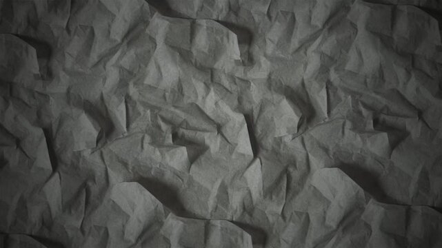 Soft Crumpled Gray Paper With Fabric-Like Texture