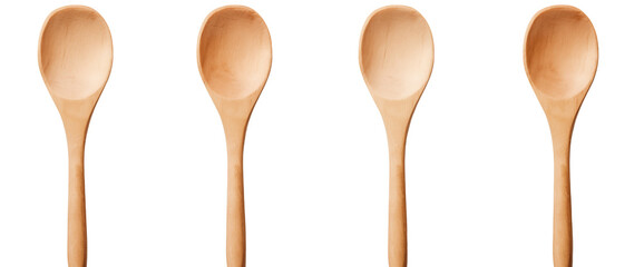 wooden spoon isolated on white