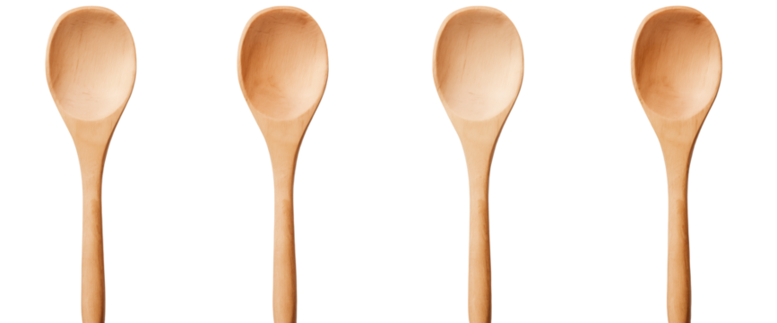 wooden spoon isolated on white