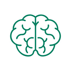 Brain icon representing intelligence and mental health, minimalist design