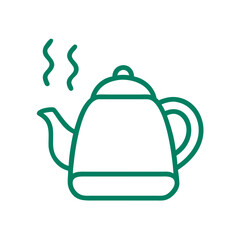 Obraz premium Kettle icon representing warmth and brewing, minimalist design