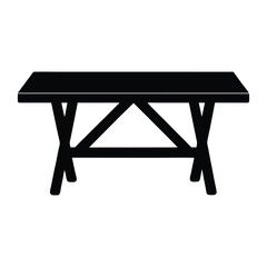 Antique wooden dining table with chairs, an isolated brown furniture object