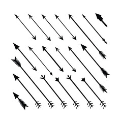 set of black ink splashes