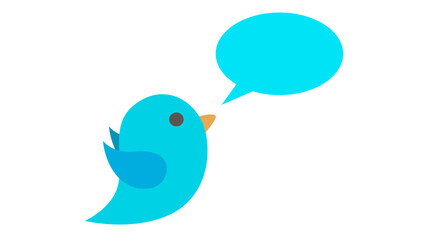 blue bird with balloon