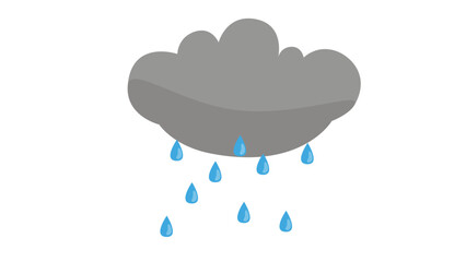 rain clouds and rain drops