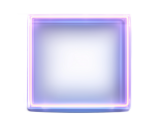 A vibrant, luminescent rectangle, glowing with electric hues of blue and pink