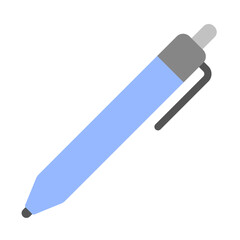 Pen flat icon. Ballpoint icon vector illustration.