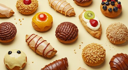 Assorted Sweet Breads and Pastries: Food Photography mexican food