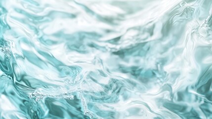 Obraz premium An artistic interpretation of flowing water, showcasing a blend of soft aqua hues that converge and flow together, evoking feelings of calmness and serenity.