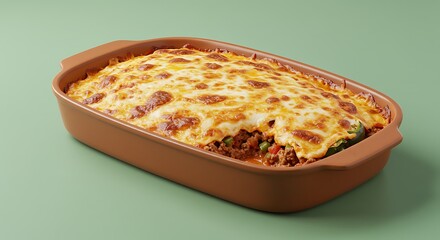 Delicious Baked Pasta Casserole with Melted Cheese - Food Photography mexican food