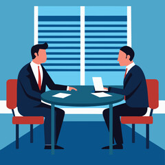 Professional Business Meeting Digital Illustration