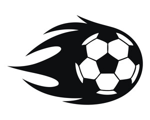 Obraz premium Silhouette Football Graphics, Dynamic Kicks, Motion Trails & Bursts 