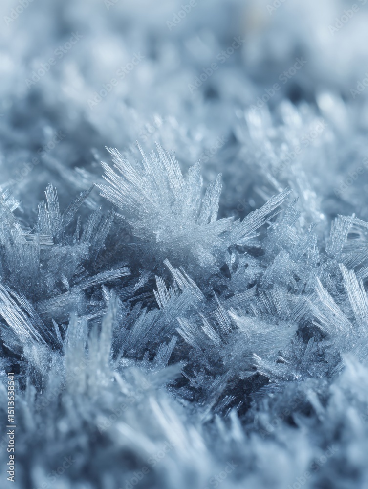 Leinwandbilder macro view of frost crystals on frozen packaging revealing intricate patterns and textures in a cold