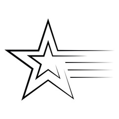 Star vector icon illustration design, Shooting star,  Star logo design. Star sign and symbol. 