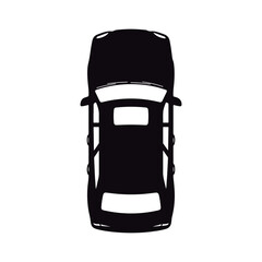 Vehicle Top View Outline Silhouette.
