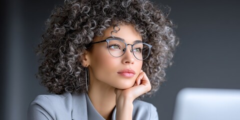 a realistic photo of a person adjusting lighting and webcam before joining a video meeting