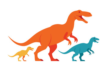 Dinosaur Art with White Background Cute Prehistoric Printable Wall Decor for Kids and Nursery
