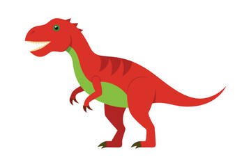 Obraz premium Dinosaur Art with White Background Cute Prehistoric Printable Wall Decor for Kids and Nursery 