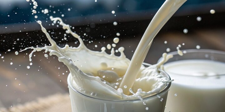 pouring milk into glass