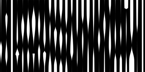 Line Halftone Gradient Effect Pattern. Vertical Straight Lines Background. Black and White Abstract Texture with Parallel Stripes Thick to Thin. Vector Illustration.