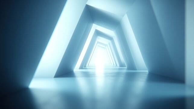 Light-filled triangular tunnel