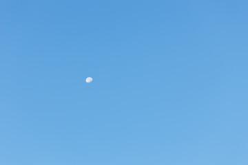 moon on the blue sky