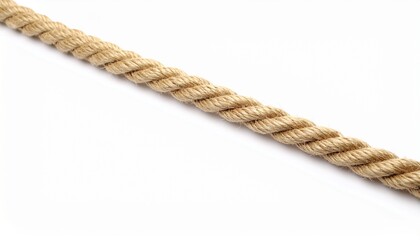 angled rope isolated on white background