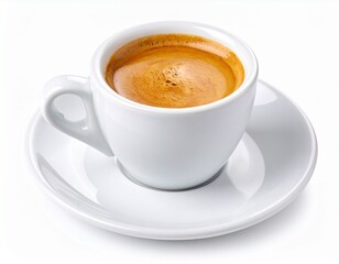 Fototapeta premium Espresso coffee in a cup isolated on white background