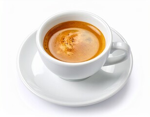 Fototapeta premium Espresso coffee in a cup isolated on white background