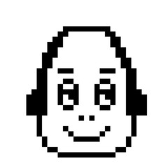 pixel art image of a human face