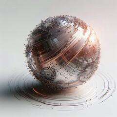 Abstract AI spiral object design