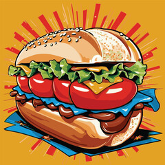 hotdog vector art for design needs