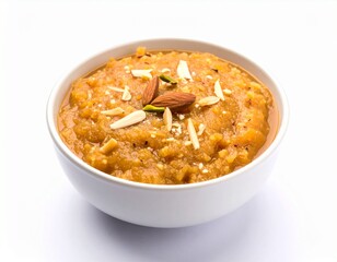 Gajar ka halwa isolated on white background