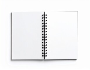 Blank notebook isolated on white background
