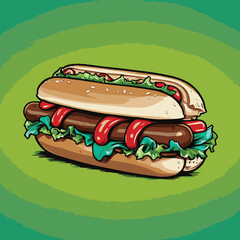 hotdog vector art for design needs