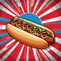 hotdog vector art for design needs