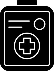 Obraz premium Digital Blood Pressure Monitor Icon – Medical Device Symbol in Black and White