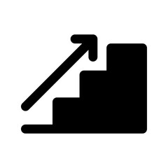 Up right stair icon. Perfect for navigation or wayfinding designs.