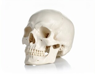 Human skull isolated on white background