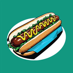hotdog vector art for design needs